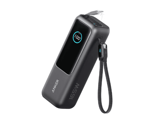 Anker 25000mAh 165W Power Bank Built-in & Retractable Cables – A1695H11