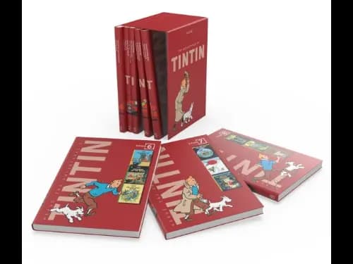 TinTin Book Set of 1-8 Books by Hergé
