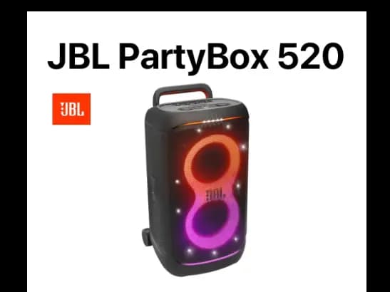 JBL PartyBox 520 – Powerful 400W Portable Speaker with AI Sound Boost & 15H Playtime UK  with 1 Year custom warranty
