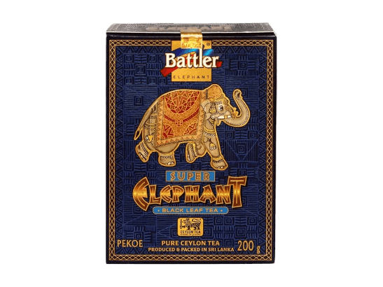 Battler - Leaf Tea - Ceylon Black Tea -SUPER PEKOE - PEKOE ELEPHANT 200g x 10