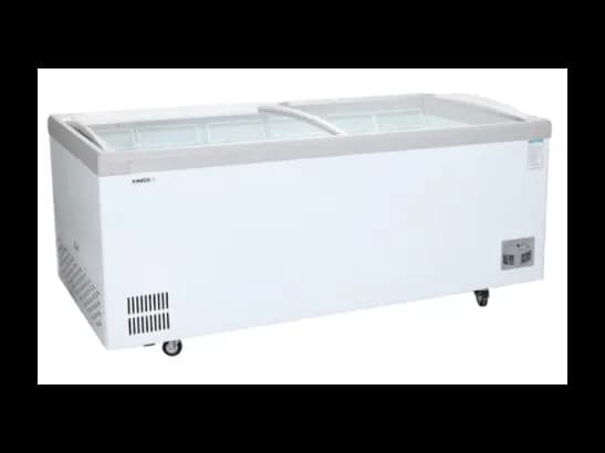 Abans 1051L Glass Top Freezer - Dark Gray