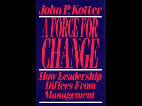 Force For Change : How Leadership Differs From Management by John Kotter