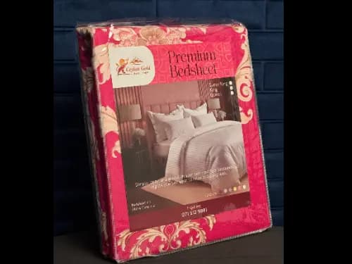 Ceylon Gold Tc300 premium king size bedsheet