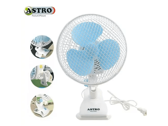 Astro 3in1 Electric Mini Clip Fan 8inch Rotatable Desk Fan