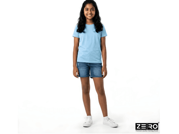 Teens Plain T Shirts Kids Premium Plain T-Shirt For Girl (4)
