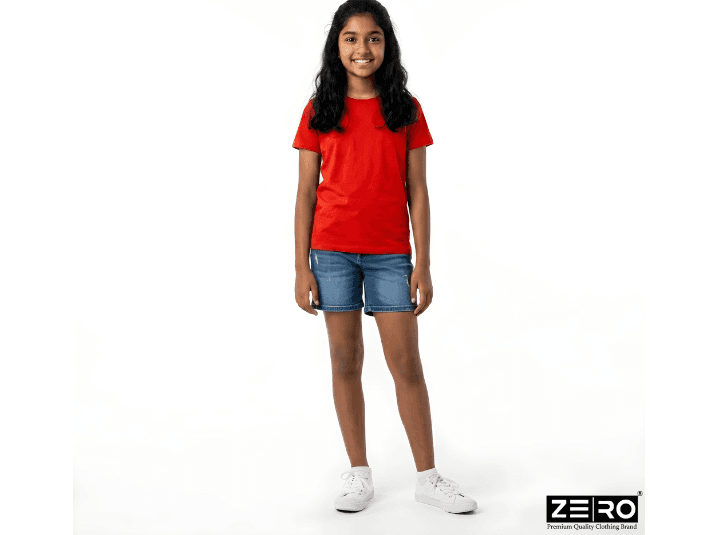 Teens Plain T Shirts Kids Premium Plain T-Shirt For Girl (3)