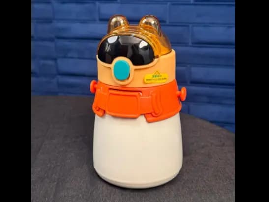 Kids straw orange cup (2)