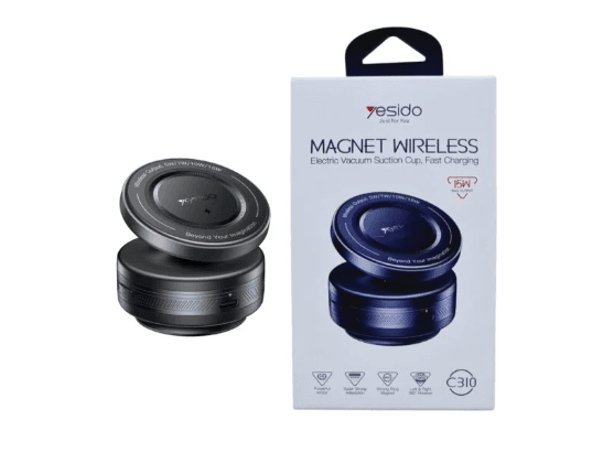 YESIDO C310 Magnetic Wireless Vacuum Suction Car Charger with 06 Month Warranty (2)