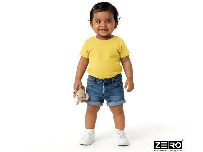 Pure Cotton SoftTouch Cloud Baby Girl Plain T-Shirt