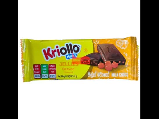Kriollo Milky Jellies Orange Milk Choco 47g