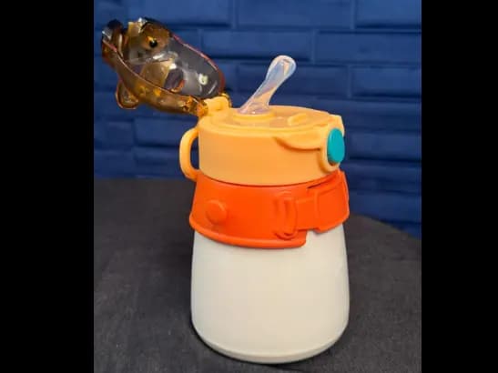 Kids straw orange cup (3)