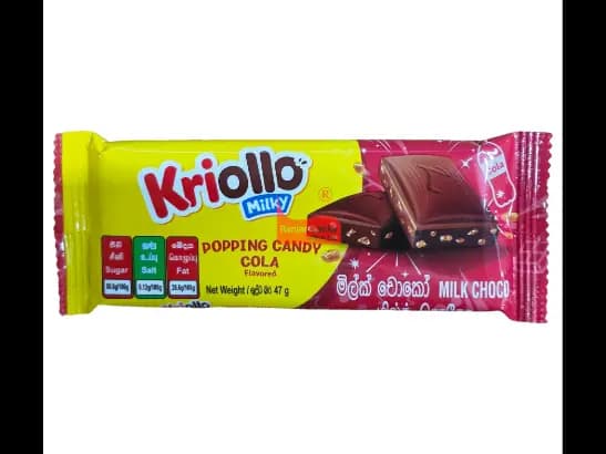 Kriollo Milky Popping Candy Cola Milk Choco 47g