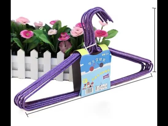 Clothes Hanger Lightweight Space Saving Iron Plastic Dip - 10 pcs in one pack (2)