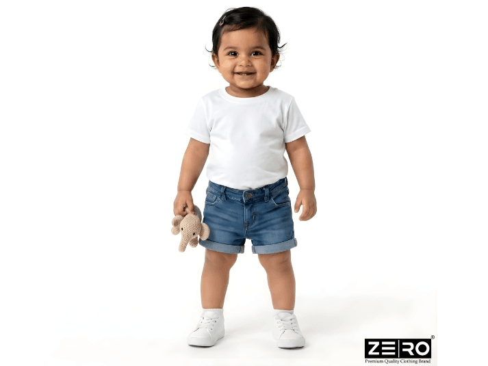 Pure Cotton SoftTouch Cloud Baby Girl Plain T-Shirt (2)
