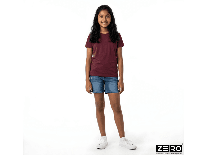 Teens Plain T Shirts Kids Premium Plain T-Shirt For Girl (6)