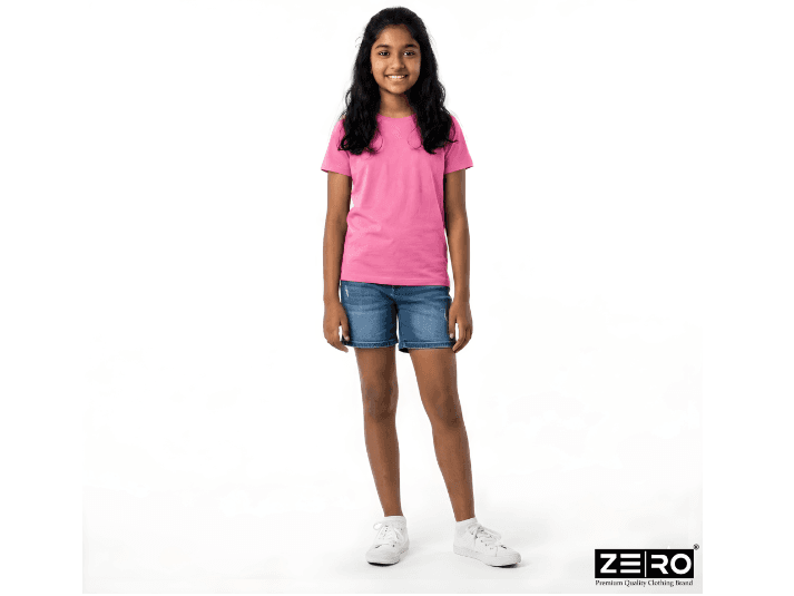 Teens Plain T Shirts Kids Premium Plain T-Shirt For Girl