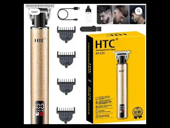 HTC Rechargeable Beard Trimmer AT-172 (Gold) (2)