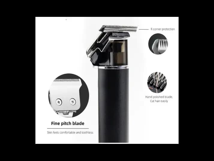 HTC AT-115 Fully Metal Body Professional Mens T- Blade Zero Cutting Hair Trimmer (7)