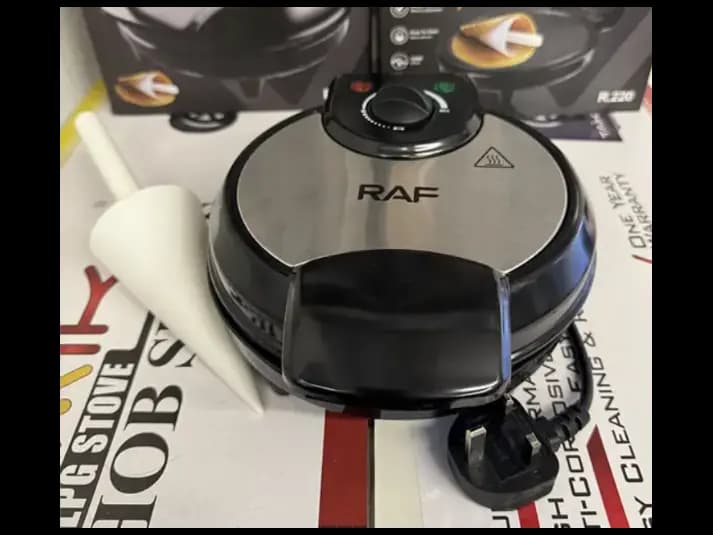 Raf Electric Egg Roll Maker, Crispy Omelet, Waffle, Pancake DIY Ice Cream Cone Machine 1200watts (2)
