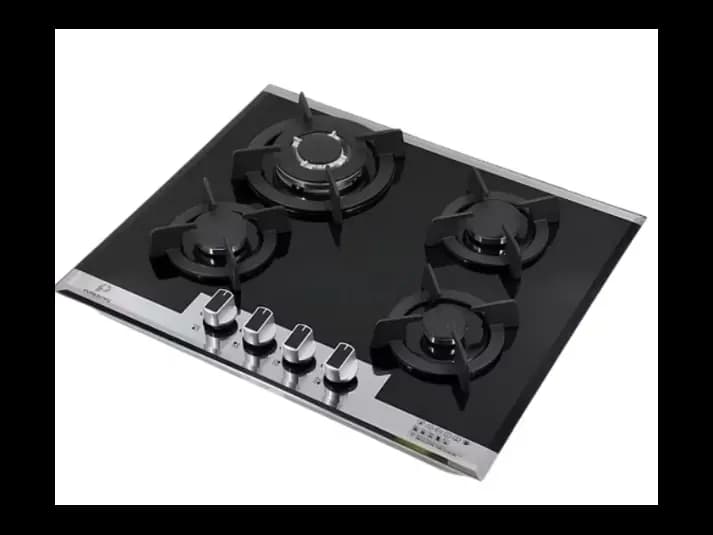 Premium 4 Burner Glass Top Cooker Hob with Flame Failure Device (FFD) Black (2)