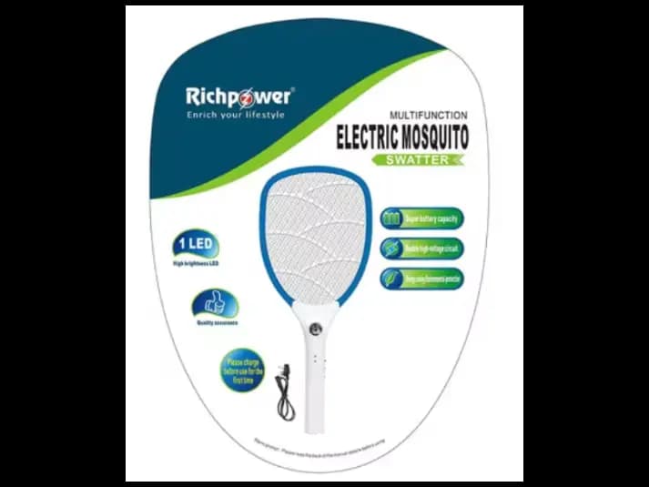 Richpower Rechargeable Electric Mosquito Swatter with LED Light (2)