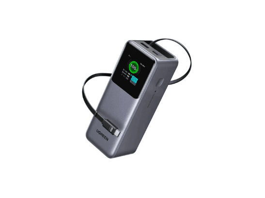 UGREEN 20000 mAh Power Bank with Retractable USB-C Cable - 165W (55987B) (2)