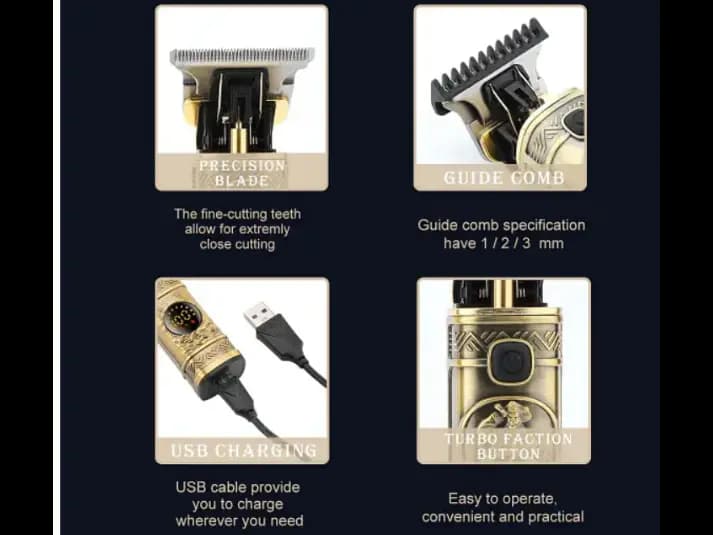 VGR VL-097 Premium Vintage Rechargeable Hair Trimmer (5)