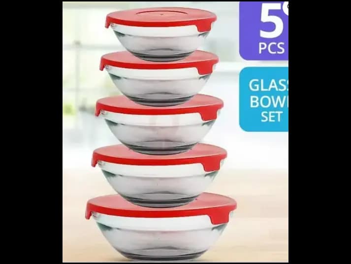 5 in 1 Glass Bowl Set/Serving Bowl (4)