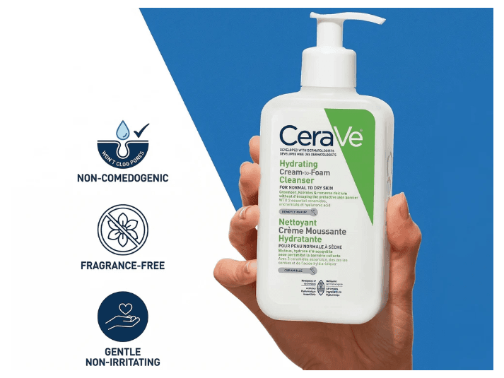 Cerave Hydrating Cream-to-Foam Cleanser 355ml (2)