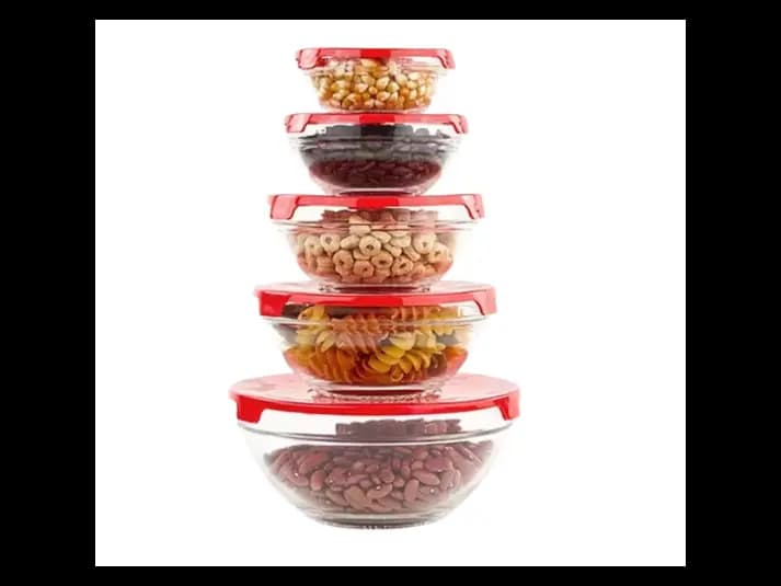 5 in 1 Glass Bowl Set/Serving Bowl