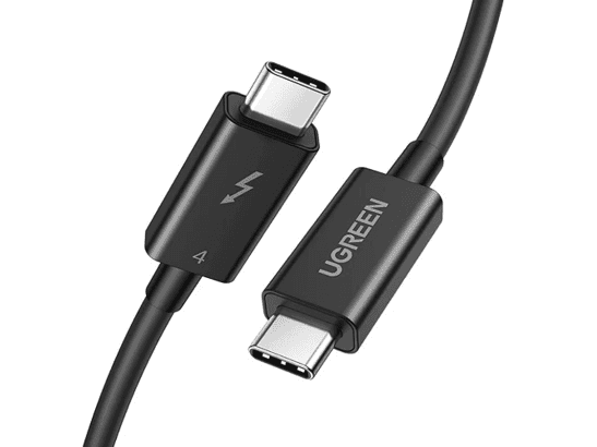 UGREEN USB-C to USB-C Thunderbolt 4 Cable 0.8m (Black) 30389 (2)