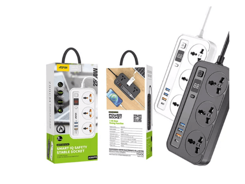 Aspor A505PD Smart IQ Safety Stable Socket 20W - Black
