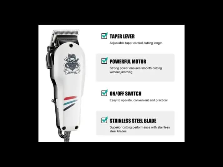 VGR V-129 Professional Corded Hair Clipper with Taper Lever – Salon-Grade (2)