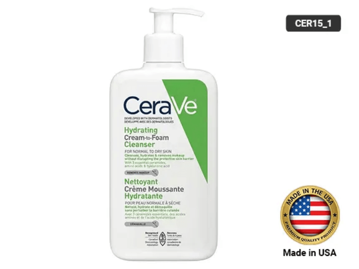 Cerave Hydrating Cream to Foam Cleanser 237ml- USA