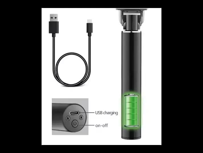 HTC AT-115 Fully Metal Body Professional Mens T- Blade Zero Cutting Hair Trimmer (4)