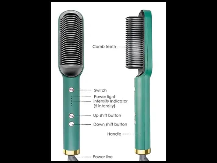 Ceramic Heated Hair Brush Hair straightener HQT-909B (4)
