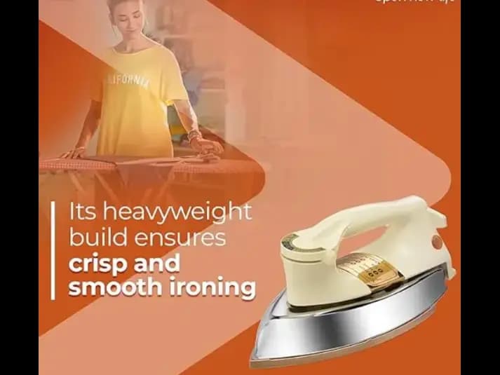 Bajaj DHX-9 1000W Heavy Weight Dry Iron with Advance Soleplate (6)