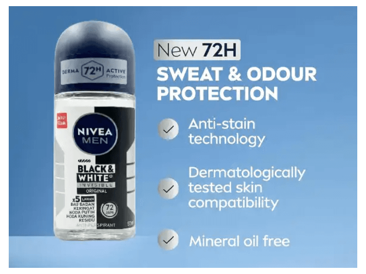 Nivea Men Black and White Invisible Anti-Perspirant 50ml- GERMANY (2)
