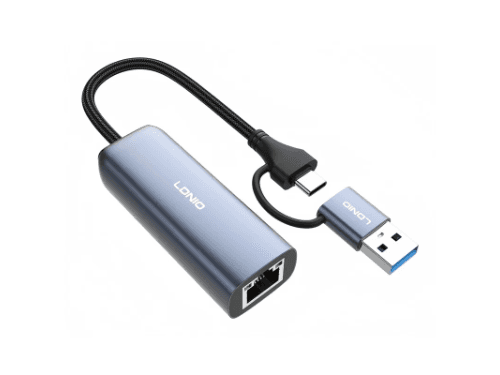 LDNIO RJ-01UC USB-A+C to Gigabit Ethernet Adapter
