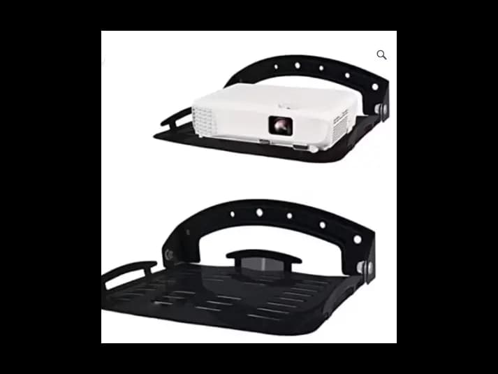 Steel Wall Mount Shelf Bracket for TV Accessories, DVD, PlayStation, Projector WiFi Router, Modem, TV Set Top Box Stand, (LIMITED EDITION BLACK) (4)