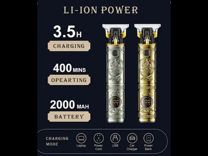 VGR VL-097 Premium Vintage Rechargeable Hair Trimmer (4)