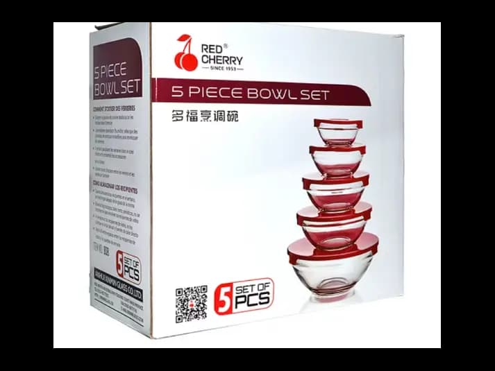 5 in 1 Glass Bowl Set/Serving Bowl (2)