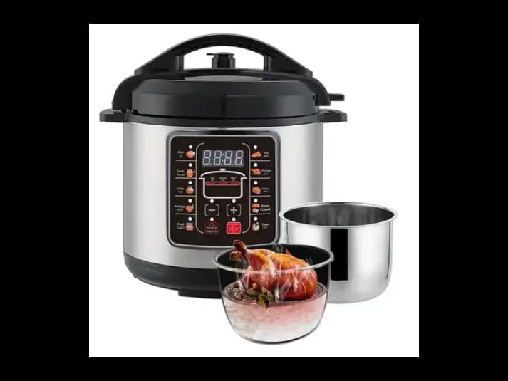 Premium Steel Multi-Function Electric Pressure & Rice Cooker (6 Liter) (2)