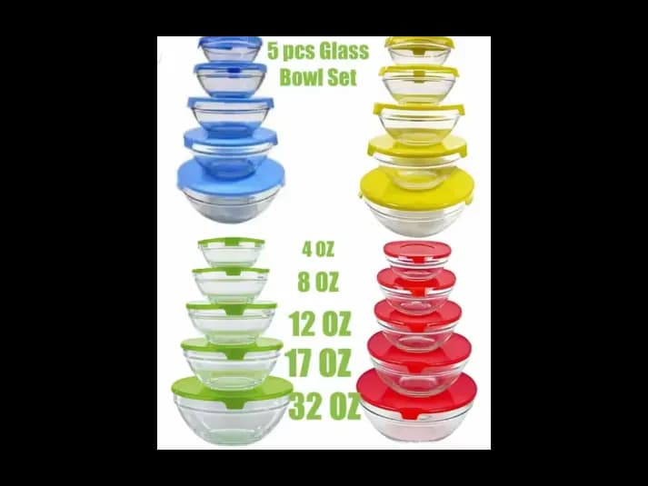 5 in 1 Glass Bowl Set/Serving Bowl (5)