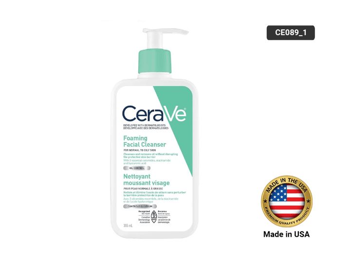 Cerave Foaming Facial Cleanser For Normal To Oily Skin 237ml- USA
