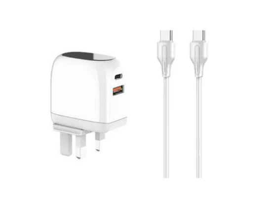 LDNIO A2522C 30w Super Charge Chargeable Plug Charger With Type C-C Cable