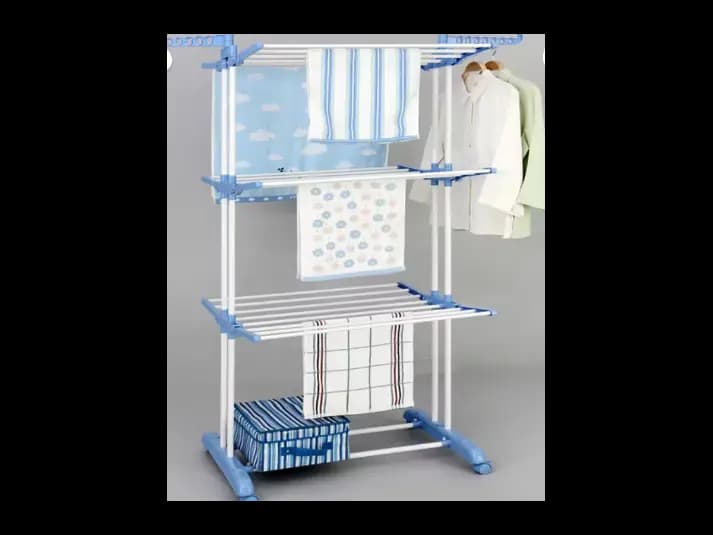 3 Layers Folding Clothing Rack Hanger Towel Rack (3)