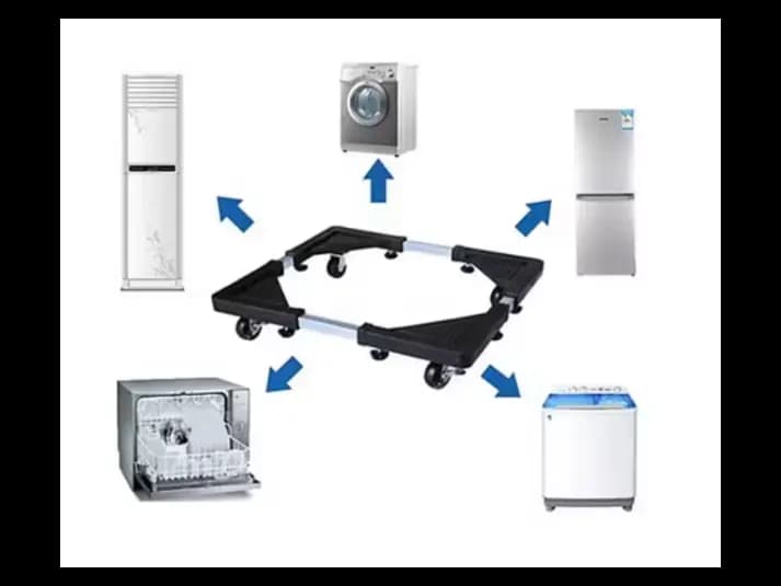 All-Purpose Heavy Quality Adjustable Mobile Appliance (Fridge, Washing Machine) Stand (2)