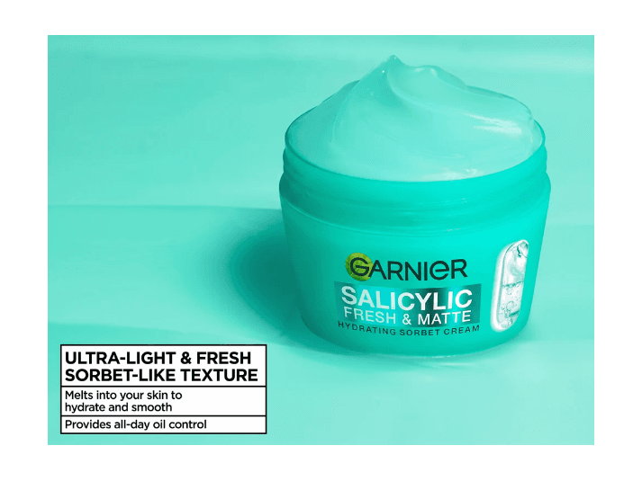 Garnier Salycilic Fresh & Matte Sorbet Cream 85ml (2)