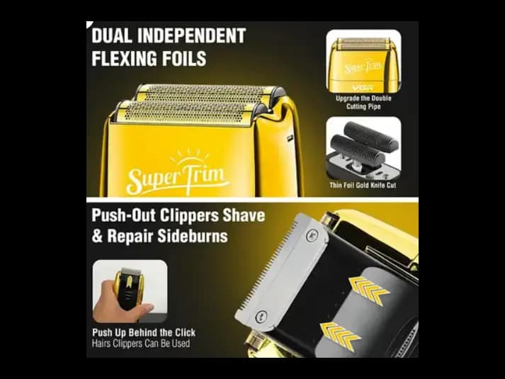 Premium VGR V-332 Professional saloon Series Shaver For Men Gold (3)